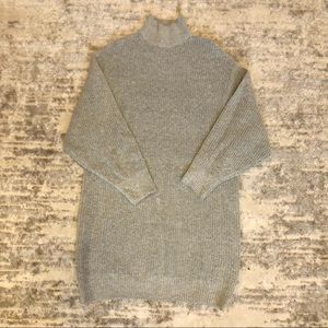 Bershka Oversized Sweater Dress Grey Size XS/S